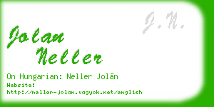 jolan neller business card